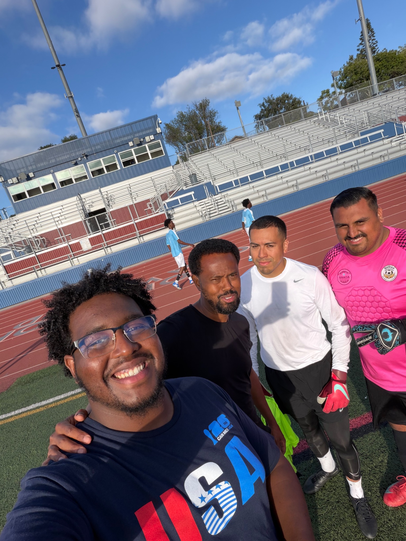 Match-day volunteers and goalkeepers