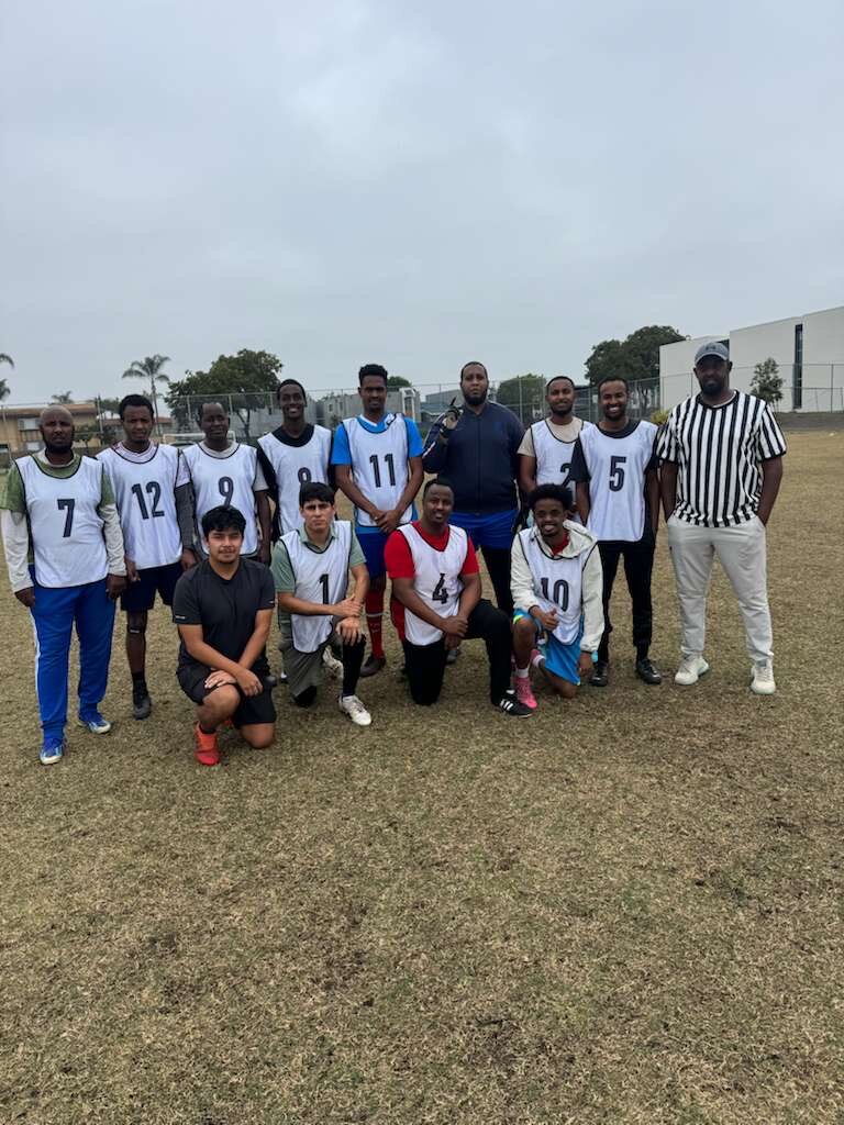 White tournament team on the field